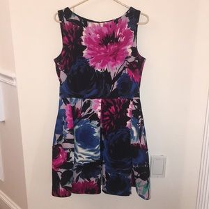 Katherine H knee length floral cocktail dress
